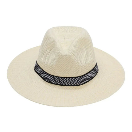 Chapeau de paille d'été - Blanc - M (56 - 58cm) | La boutique du chapeau