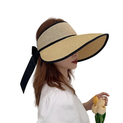 Chapeau de paille d'été pour femmes - Beige - Ajustable (du 54 au 59) | La boutique du chapeau