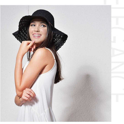 Chapeau de paille et coton - Beige - M (56 - 58cm) | La boutique du chapeau