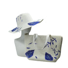 Chapeau de paille et sac assorti - Blanc/bleu - M (56 - 58cm) | La boutique du chapeau