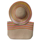 Chapeau de paille et sac de plage - Beige/jaune - M (56 - 58cm) | La boutique du chapeau