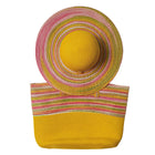 Chapeau de paille et sac de plage jaune - Jaune - M (56 - 58cm) | La boutique du chapeau