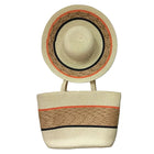 Chapeau de paille et sac de plage khaki - Kaki - M (56 - 58cm) | La boutique du chapeau