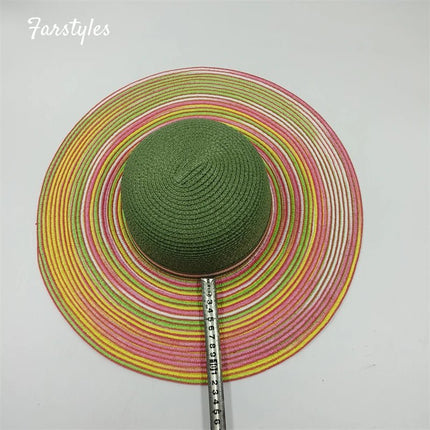 Chapeau de paille et sac de plage violet - Vert - M (56 - 58cm) | La boutique du chapeau