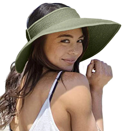 Chapeau de paille été - Vert - Ajustable (du 54 au 59) | La boutique du chapeau