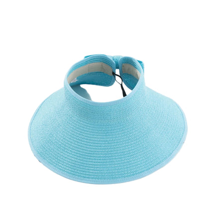 Chapeau de paille été - Bleu ciel - Ajustable (du 54 au 59) | La boutique du chapeau