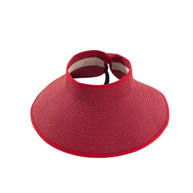 Chapeau de paille été - Rouge - Ajustable (du 54 au 59) | La boutique du chapeau