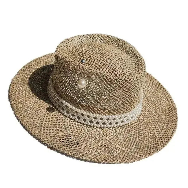 Chapeau de paille Fedora - Beige - M (56 - 58cm) | La boutique du chapeau