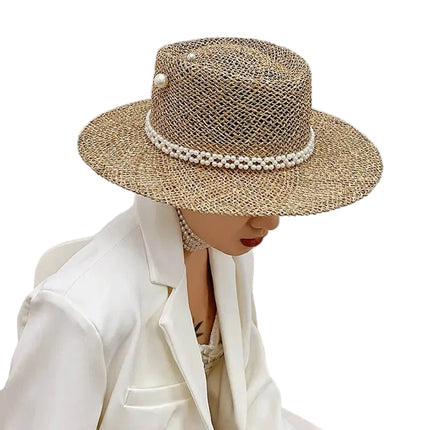 Chapeau de paille Fedora - Beige - M (56 - 58cm) | La boutique du chapeau