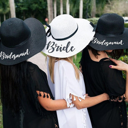 Chapeau de paille pour la plage et le soleil - Noir - M (56 - 58cm) | La boutique du chapeau