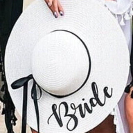Chapeau de paille pour la plage et le soleil - Blanc - M (56 - 58cm) | La boutique du chapeau