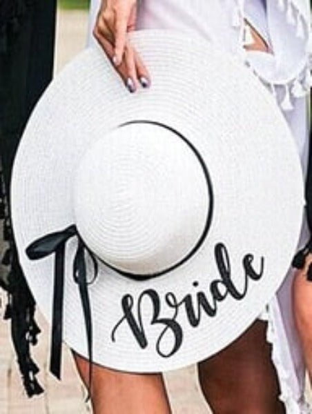 Chapeau de paille pour la plage et le soleil - Blanc - M (56 - 58cm) | La boutique du chapeau