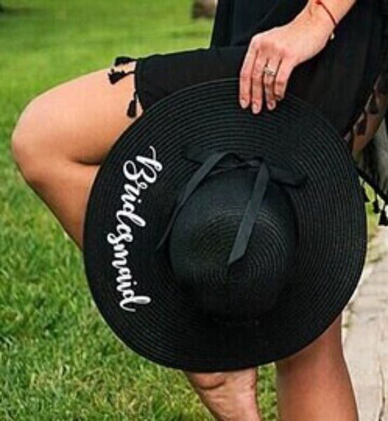 Chapeau de paille pour la plage et le soleil - Noir - M (56 - 58cm) | La boutique du chapeau