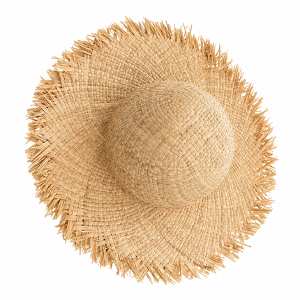 Chapeau de paille raphia - Beige - M (56 - 58cm) | La boutique du chapeau