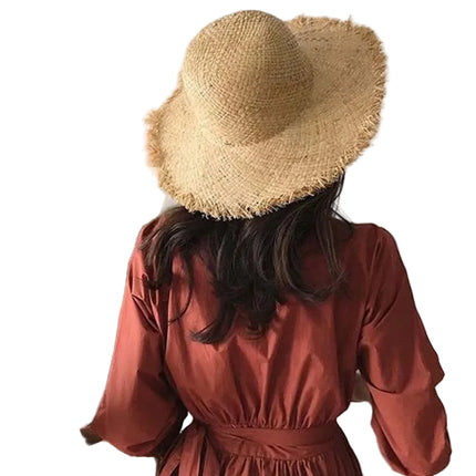 Chapeau de paille raphia - Beige - M (56 - 58cm) | La boutique du chapeau