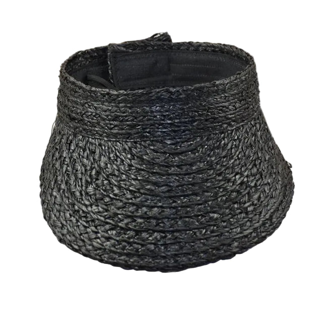 Chapeau de Paille Respirant - Noir - Ajustable (du 54 au 59) | La boutique du chapeau