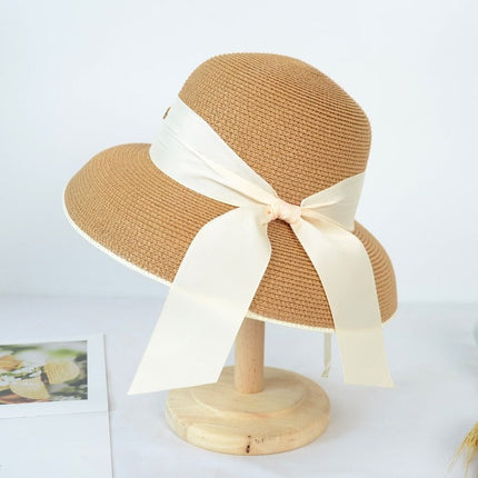 Chapeau de paille rétro français - Crème - M (56 - 58cm) | La boutique du chapeau
