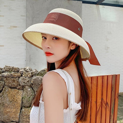 Chapeau de paille rétro français - Crème - M (56 - 58cm) | La boutique du chapeau