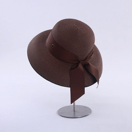 Chapeau de paille rétro français - Café - M (56 - 58cm) | La boutique du chapeau