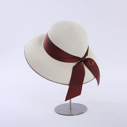 Chapeau de paille rétro français - Crème - M (56 - 58cm) | La boutique du chapeau