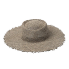 Chapeau de paille rond en raphia - Couleur naturelle - M (56 - 58cm) | La boutique du chapeau