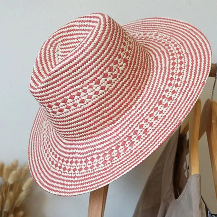 Chapeau de paille rose - Rose - M (56 - 58cm) | La boutique du chapeau