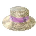 Blanc / violet / M (56-58cm)