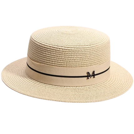 Chapeau de paille tissé - Beige - M (56 - 58cm) | La boutique du chapeau