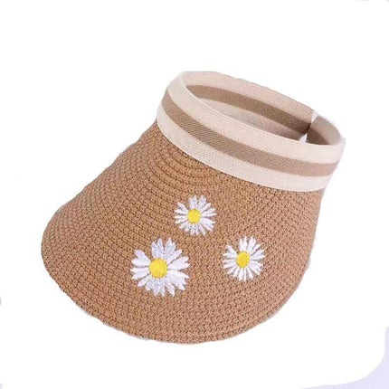 Chapeau de paille visière femme - Caramel - Ajustable (du 54 au 59) | La boutique du chapeau