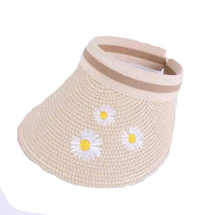 Chapeau de paille visière femme - Beige - Ajustable (du 54 au 59) | La boutique du chapeau