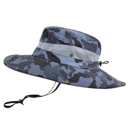 Chapeau de pêche camouflage - Bleu - L (58 - 59cm) | La boutique du chapeau