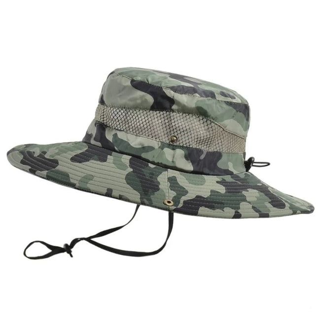 Chapeau de pêche camouflage - Vert - L (58 - 59cm) | La boutique du chapeau