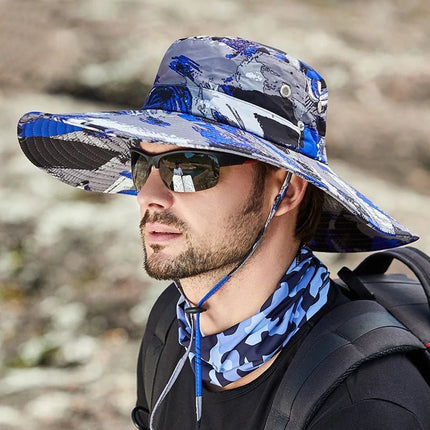 Chapeau de pêche en coton - Bleu - M (56 - 58cm) | La boutique du chapeau