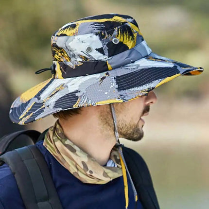 Chapeau de pêche en coton - Jaune - M (56 - 58cm) | La boutique du chapeau