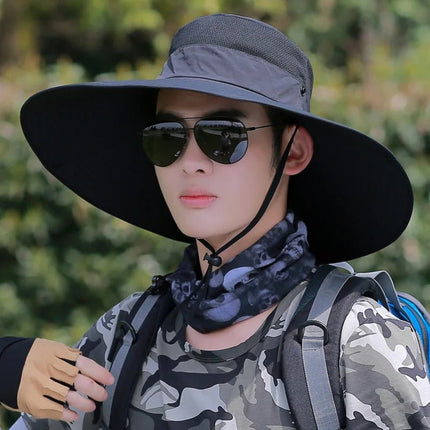 Chapeau de pêche en toile durable - Noir - Ajustable (du 54 au 59) | La boutique du chapeau