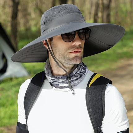 Chapeau de pêche en toile durable - Gris foncé - Ajustable (du 54 au 59) | La boutique du chapeau