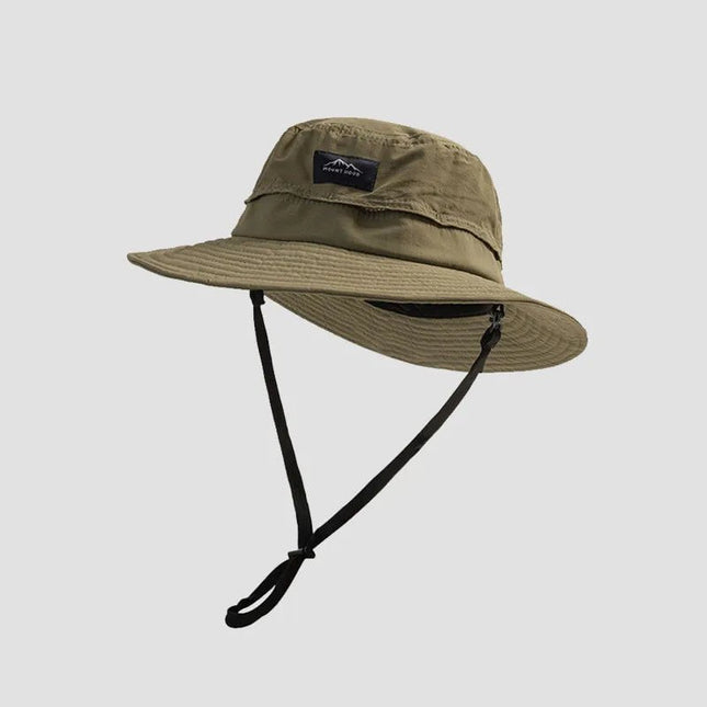 Chapeau de pêche femme avec cordon ajustable - Vert - M (56 - 58cm) | La boutique du chapeau