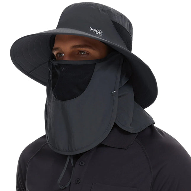 Chapeau de pêche femme imperméable - Gris foncé - Ajustable (du 54 au 59) | La boutique du chapeau