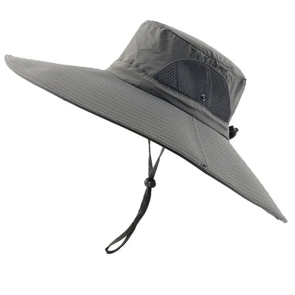 Chapeau de pêche homme grande taille - Gris - L (58 - 59cm) | La boutique du chapeau