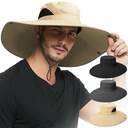 Chapeau de pêche homme grande taille - Noir - L (58 - 59cm) | La boutique du chapeau