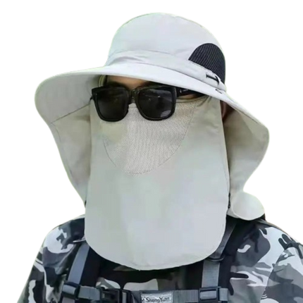 Chapeau de pêche homme protection solaire - Crème - Ajustable (du 54 au 59) | La boutique du chapeau