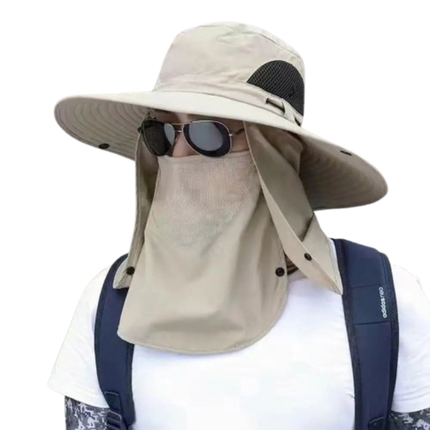 Chapeau de pêche homme protection solaire - Beige - Ajustable (du 54 au 59) | La boutique du chapeau
