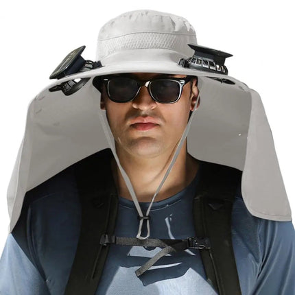 Chapeau de pêche homme style aventurier - Gris clair - M (56 - 58cm) | La boutique du chapeau