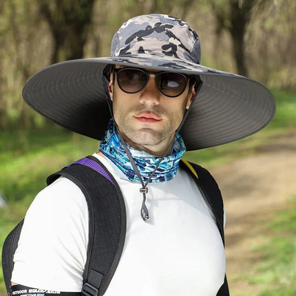 Chapeau de pêche pour voyages - Gris/bleu - Ajustable (du 54 au 59) | La boutique du chapeau