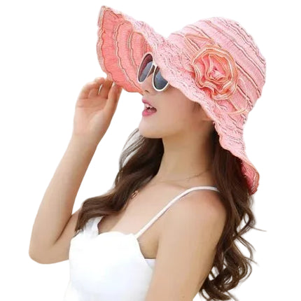 Chapeau de plage - Rose 2 - M (56 - 58cm) | La boutique du chapeau