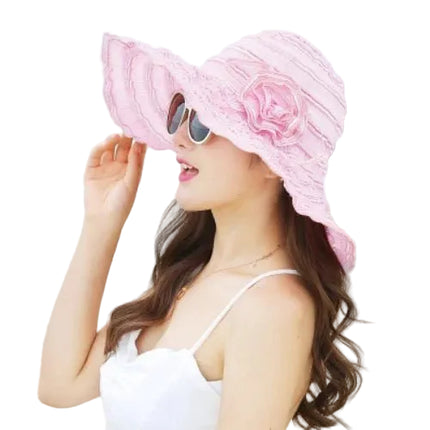 Chapeau de plage - Rose foncé - M (56 - 58cm) | La boutique du chapeau