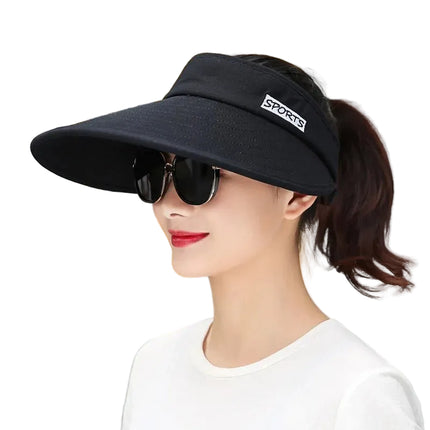 Chapeau de plage à large bord - Noir - Ajustable (du 54 au 59) | La boutique du chapeau