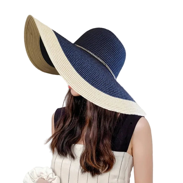 Chapeau de plage Anti - UV - Bleu - M (56 - 58cm) | La boutique du chapeau