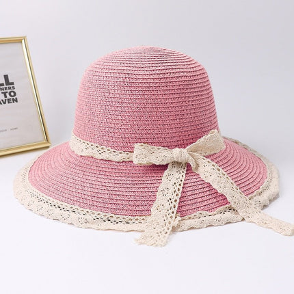Chapeau de plage en paille - Rose fonçé - M (56 - 58cm) | La boutique du chapeau