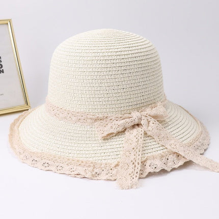 Chapeau de plage en paille - Blanc - M (56 - 58cm) | La boutique du chapeau